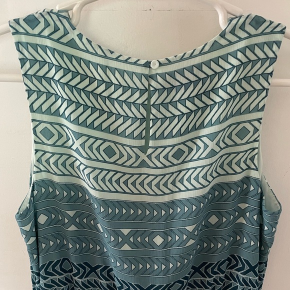 Pendleton Summer Pattern Sleeveless Dress - Turquoise Blue Size 16 - Picture 4 of 10